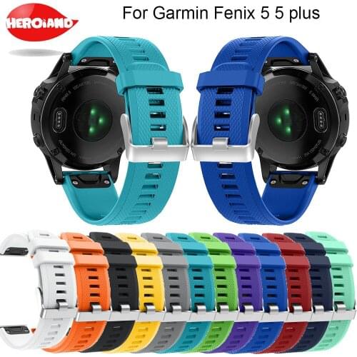 22mm Watch band for Garmin Fenix 5 5 plus Smart GPS Wrist Band with Quick Release fit Watch Strap Sport Soft Silicone Watchband
