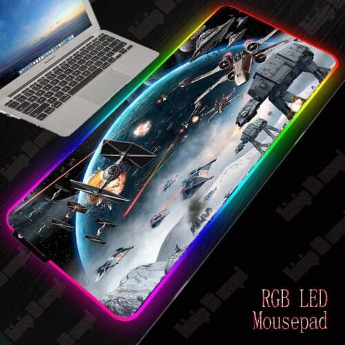 XGZ Star Wars RGB Gaming Large Mouse Pad Gamer Led Computer pad Big Mat with Backlight Carpet for Keyboard Desk