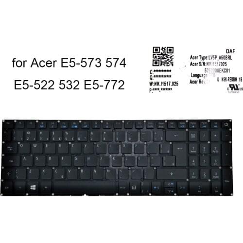 Brazil keyboard backlight for Acer Aspire E5-573 532 E5-574 VN7-792 572 ES1 523 533 Brazilian laptop keyboards sale LV5P-A50BRL