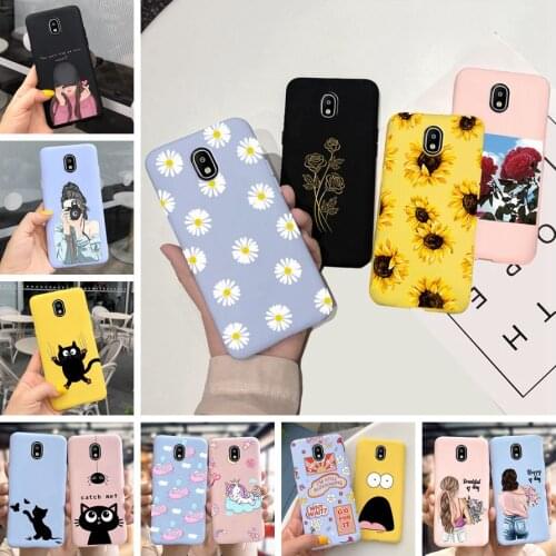 Phone Case For Samsung Galaxy J7 2017 Cover Matte Bumper Daisy Flower Soft TPU Cases for Samsung J7 Pro 2017 J7 2016 2015 Fundas