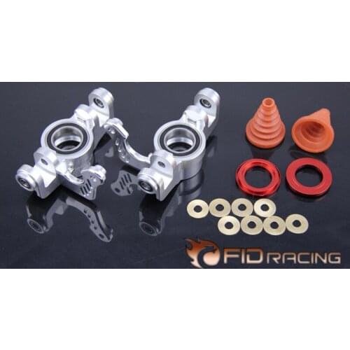 CNC precision machining double bearing copper dustproof front wheel steering cup kit for LOSI 5IVE-T ROVAN ROFUN LT KM X2