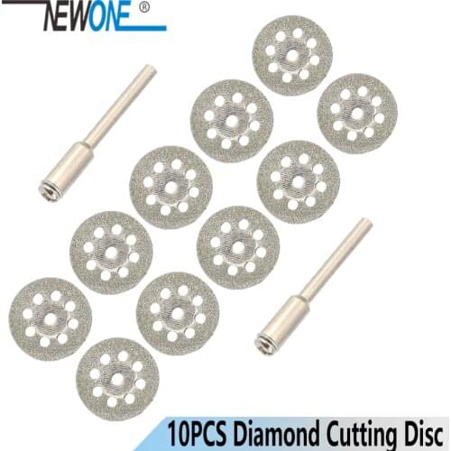 10Pcs 22mm Rotary Tool Accessory Diamond Cut Off Wheel Disc Fits Proxxon Dremel Rotary Tools Craftsman