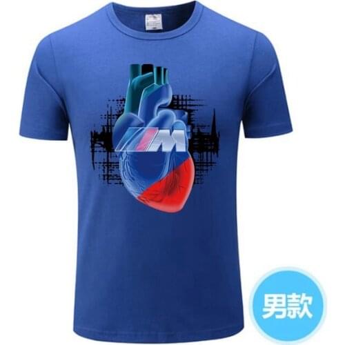 2020 Car M Power Heart M3 M5 Logo Auto Cars Blut Manner Printed Mens T-Shirt E92 E46 E30 E21 Women Tee Tops AMG F1 Men TShirt