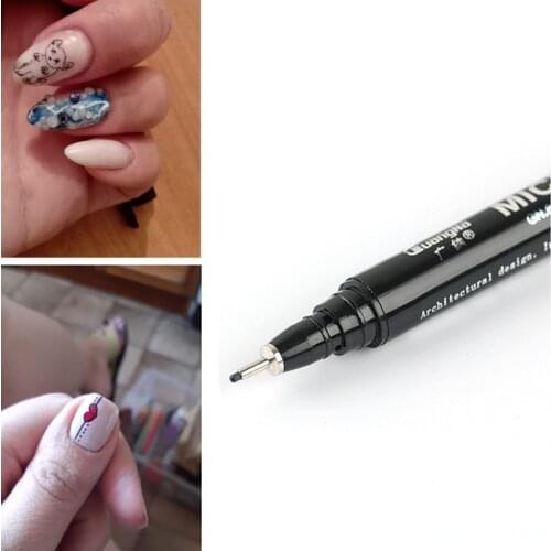 1PC Fashion Nail Art Graffiti Pen Waterproof Painting Drawing Liner Brush DIY Flower Abstract Lines Details Nail Art Tools