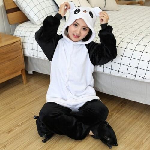 Unicorn Onesies Adult Animal Panda Onesie Women Men Couple 2020 Winter Pajamas Suit Stitch Sleepwear Flannel Costumes