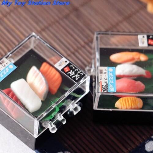 Dollhouse Miniature Food Japanese Sushi Sashimi Tempura Bento Doll Kitchen Toy