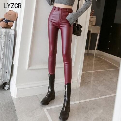 Женские кожаные легинсы LYZCR China At AliExpress