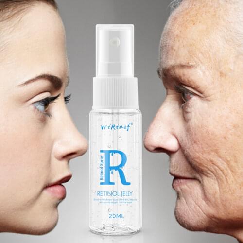 2019 New Retinol Jelly Spray Anti-Aging Wrinkle Moisturizing Whitening Firming Acne Treatment Face Serum Floral Spray