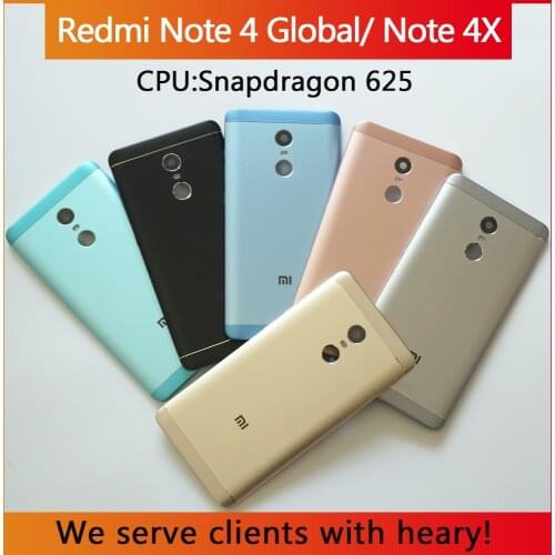 New Battery Back Cover Case For Redmi Note 4X Redmi Note 4 Global Version Housing Volume buttons Power Buttons
