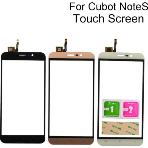 Original 5.5'' Front Outer Glass For Cubot Note S Touch Panel Touch Screen Digitizer Sensor Tools 3M Glue Wipes