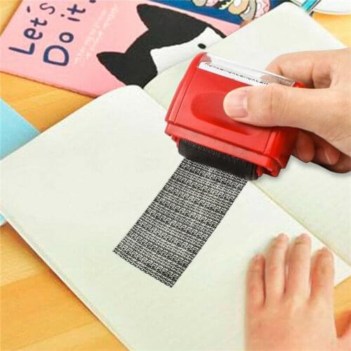 Security Stamp Roller Privacy Seal Roller Type Cover Eliminator Seal Portable Self-Inking Identity Theft Protection Roller Stamp