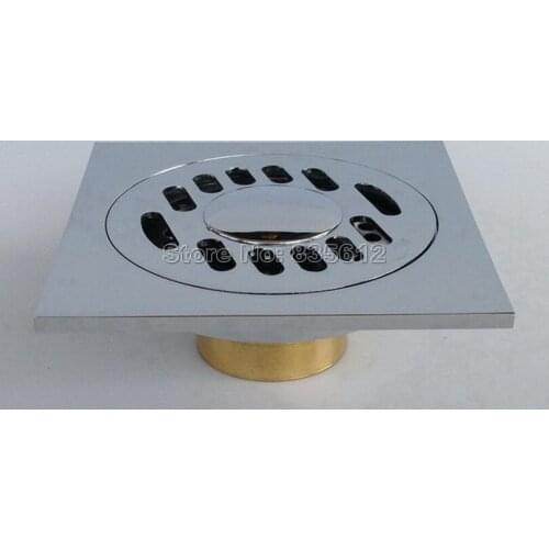 Polished Chrome Bathroom Waste Floor Drain Shower Drain Grate Whr010