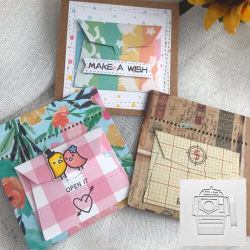 Birthday Cutting Dies Christmas Birthday Gift Envelope Scrapbooking Paper Craft Knife Mould Blade Midodo 2019 New Craft Deis