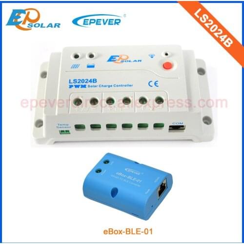 Solar regulator EPEVER series pwm 20A LS2024B 24V battery charger controller bluetooth ble eBOX Phone APP wireless control