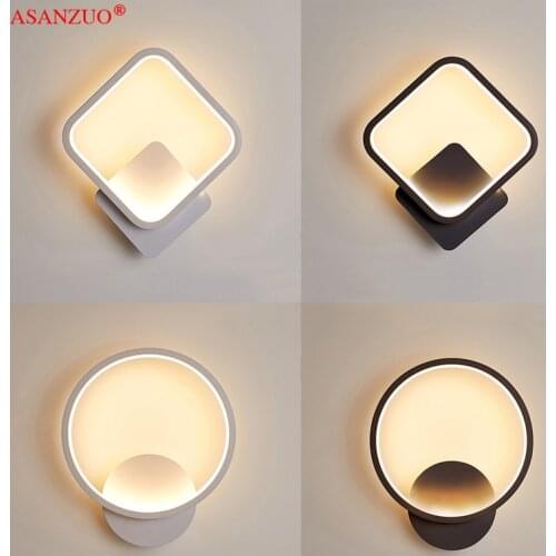 LED wall lamp black and white wall lamp simple art mural indoor home decoration modern bedside wall lamps