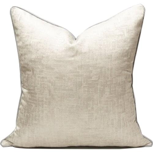 Texture Beige Polyester Pillowcase Fashionable Simple High Quality Sofa Cover Household Goods Cushion Cover Car Home Supplies