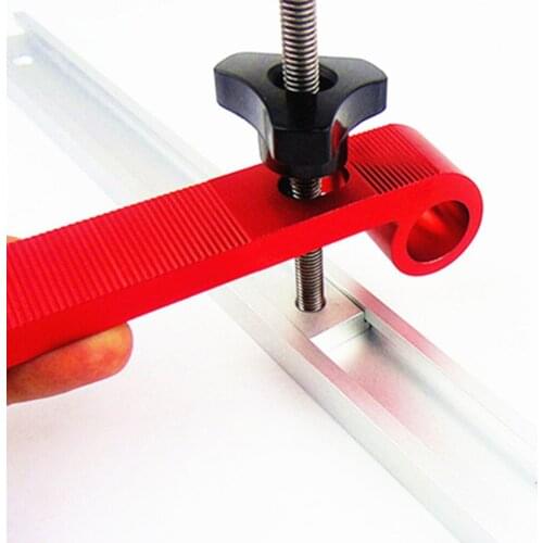 1Set Aluminum Alloy Clamping Blocks Clamp Woodworking Joint Hand Tool with M8 Screw Set For DIY Woodworking Tools