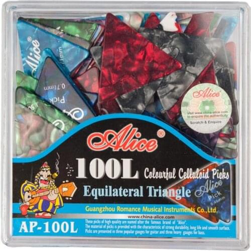 100pcs Equilateral Triangle Shape Celluloid Guitar Picks Pick Plectrum 0.46/0.71/0.81mm