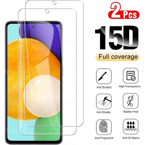 2Pcs samsun a52 6.5" Tempered glass For Samsung galaxy A52 52A A 52 4G 5G galaxi a52 a 52 5g Screen Safety Protective Glass Film