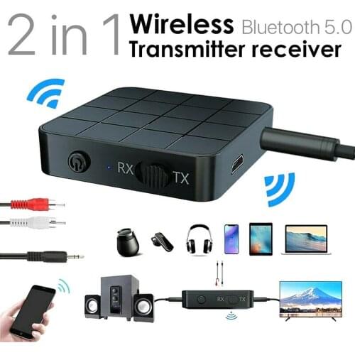 2 in 1 Bluetooth 5.0 Audio Receiver Transmitter 3,5mm AUX Jack RCA USB Dongle Stereo Wireless Adapter HIFI MP3 Adapter For TV PC