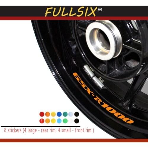 8 X CUSTOM INNER RIM DECALS WHEEL Reflective STICKERS STRIPES FIT SUZUKI GSXR 1000