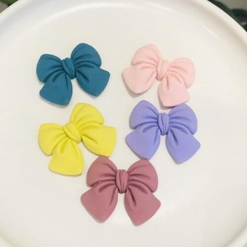 10PCS Resin bow-knot Flatback Stone Women Girls Scrapbook Buttons Crafts DIY Accessories For Phone Case Hair Accessories