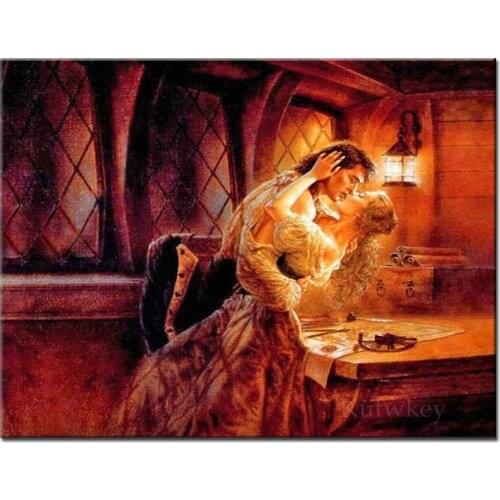 Full Resin Diamond painting Couple Kiss in the captains cabin Diamond Embroidery Mosaic painting 5d round square Home decor