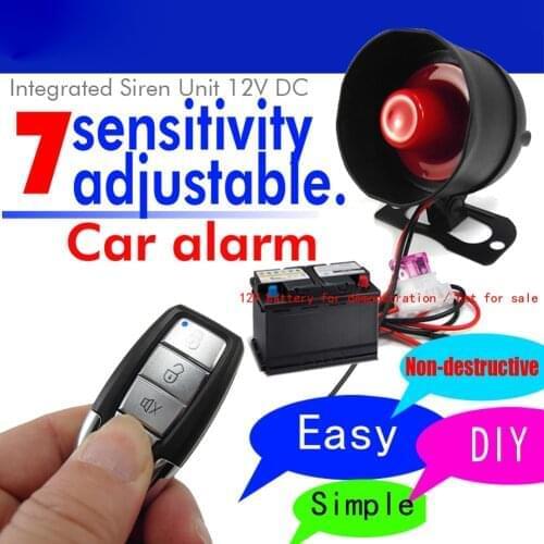 Car Alarm System Device Vibration Auto Alarm Device Start StopTurbo Timer Mode Shock For Car Motorcycle Truck M810-8115 12V