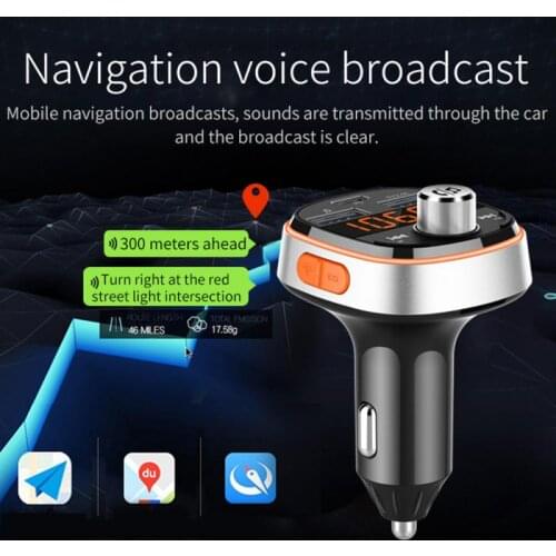 Car Charger Car Cigarette Lighter FM transmitter Bluetooth Car MP3 Player Colorful Atmosphere Lights Dual USB PD3.0 Charger