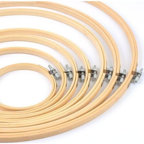 4 Size 18-26CM Bamboo Frame Embroidery Hoop Ring DIY Needlecraft Cross Stitch Machine Round Loop Hand Household Sewing Tools