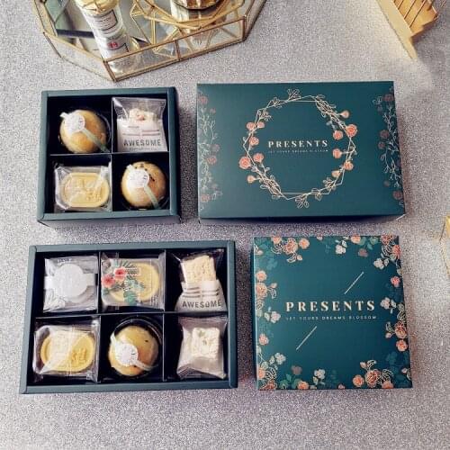 Paper Chocolate paper Boxes Packages Macaron Mooncake Packaging Containers Party Supplies Cases gift bag custom logo size
