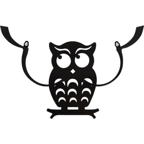 Black Owl Toilet Paper Holder Wall-Mount Bathroom Iron Storage Standing Crafts Ornaments Kitchen Paper Roll Holder Decor