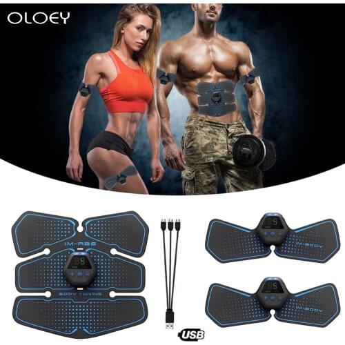 USB Charging Electrostimulator ABS Stimulator EMS Abdominal Muscle Stimulator Belt Slimming Bandage Vibration Fitness Equipments