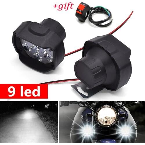 2PCS Motorcycle Headlight 1000LM Spotlight With Switch Auxiliary Lamps For Honda cb400 CB919 CB190R CB650R CB125R CB400SF CB1100