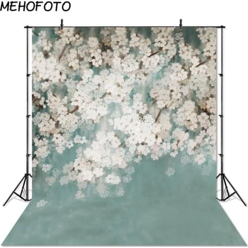 MEHOFOTO Baby White Flower Photo Booth Backdrops Newborn Photography Backdrops Portrait Background for Photo Studio