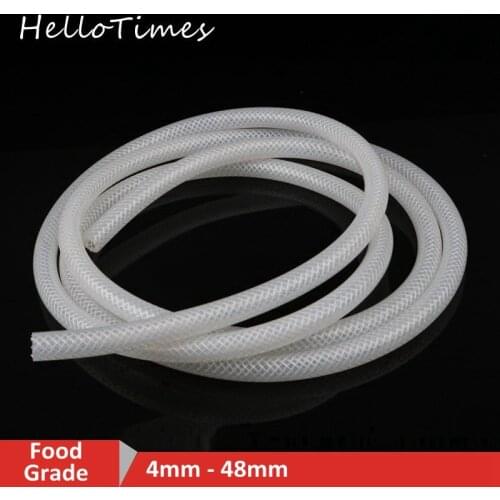 1M Food Grade Silicone Tube/Hose 4 6 8 10 16 20 25 32 38 48mm Out Diameter Flexible Rubber Hose Milk Hose Beer Pipe