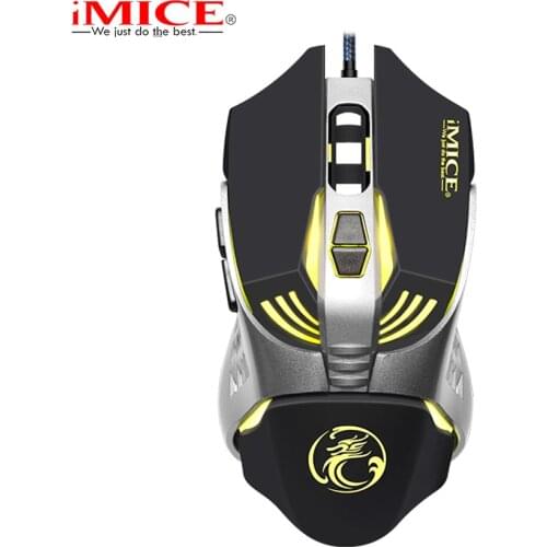 IMice Macro Wired Gaming Mouse Gamer Frosted 3200DPI LED Ergonomic Optical USB Computer Mouse for PC Laptop Desktop Notebook