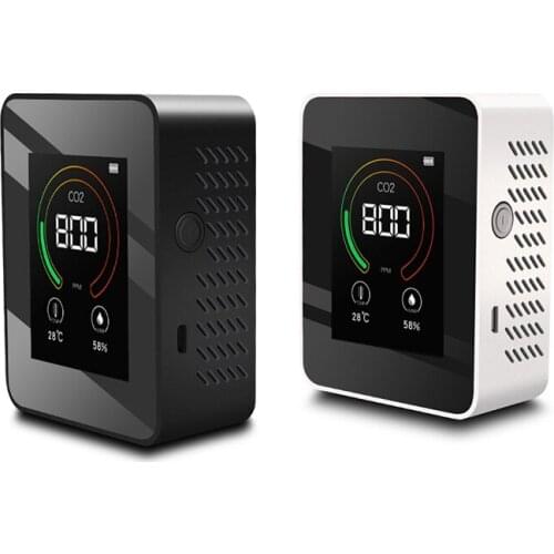 Air quality CO2 test carbon dioxide meter Gas detector temperature humidity blacklight USB Recharge CO2 Monitor sensor