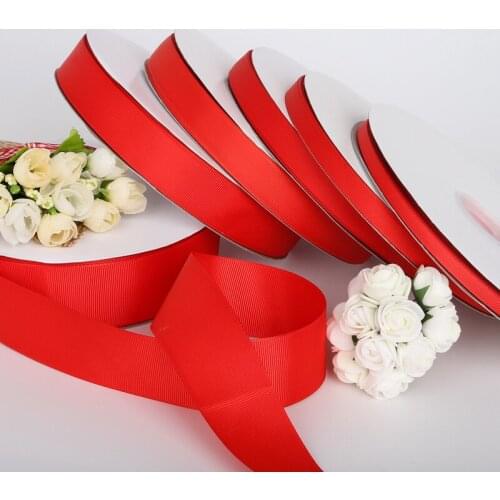 5Yard 7 10 15 20 25 38mm Red Grosgrain Ribbons Handmade DIY Headwear Accessories Wedding Decorative Gift Wrap