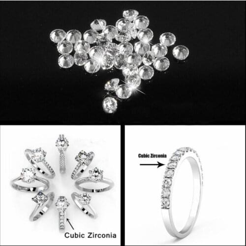 1000pcs 2mm Round AAA Loose Clear Cubic Zirconia Stone Jewellery Ring Pendants