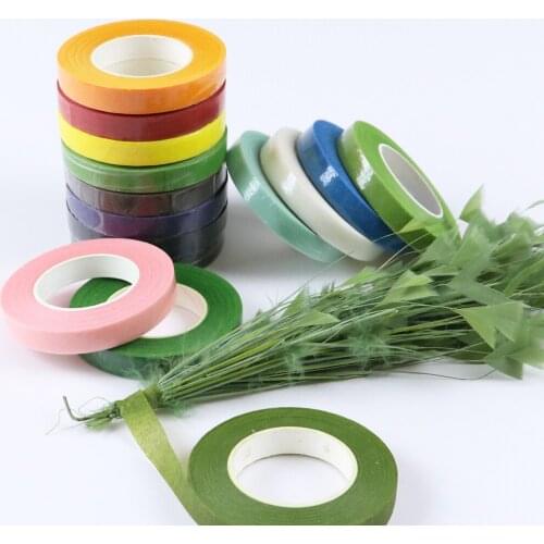 12mm*45m/Roll Floral Green Tapes Tape Corsages Buttonhole Artificial Flower Stamen Wrap Florist Green Tapes Stretchy Tape