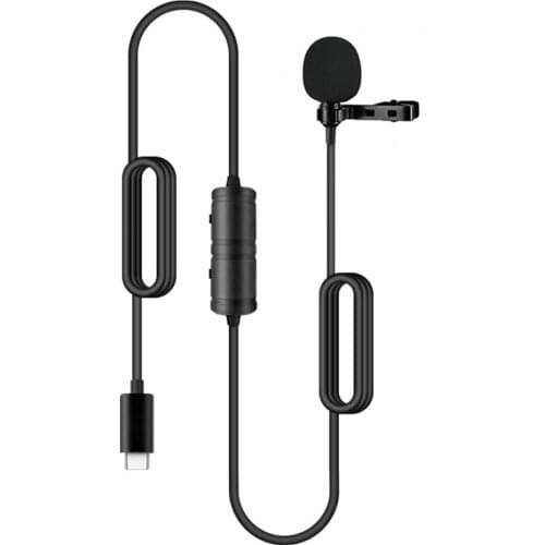 Mini Phone Microphone Clip-on Live Recording Noise Reduction Microphone for Type-C Smart Phone