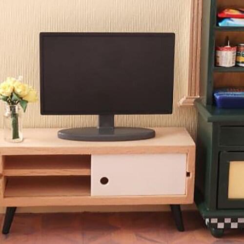 1:12 Doll House TV Simulation Miniature Furniture Dollhouse Living Room Decoration Television
