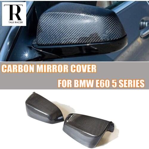 E60 Carbon Fiber Front Side Mirror Cover Cap Trim for BMW E60 5 Series 520i 523i 530i 535i 520d 525d 530d 535d 2004 - 2009