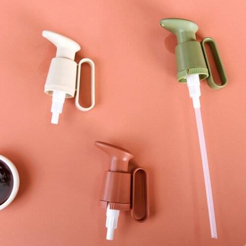 Syrup Ketchup Vinegar Olive Oil Bottle Head Manually Pressure Nozzle Household Oyster Sauce Push-type Pump For Kitchen Tools