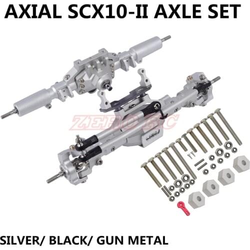 CNC Axial SCX10 II AR44 Metal Front Rear Diamond Axle Set With Protector For 1:10 RC Crawler Car 90046 90047