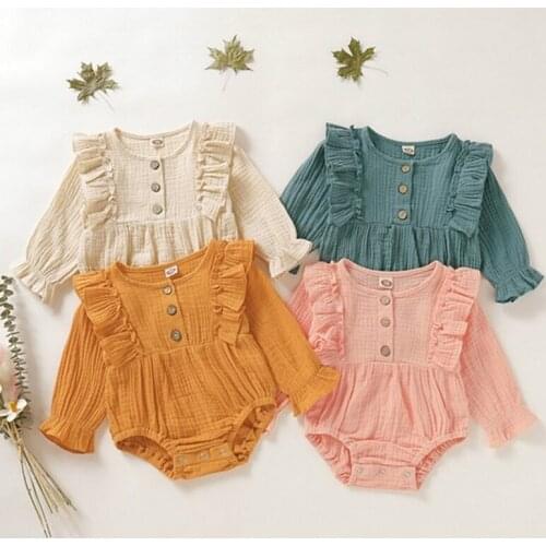 Baby Girl Romper 0-2Y Autumn Winter Newborn Baby Clothes For Girls Long Sleeve Kids Boys Jumpsuit Baby Boys Outfits Clothes