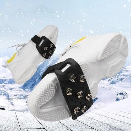 Durable Crampons Shoe Covers Classic Delicate Crampons Climbing Anti Slip Shoes Cover 7 Teeth Snow Shoe Spiked Grip Cleats 2020