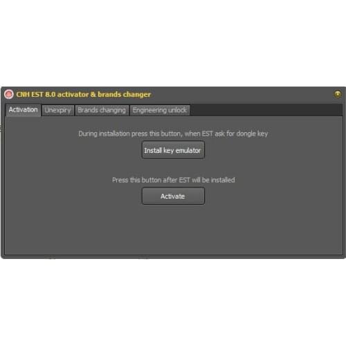 CNH EST 8.0 unlocked activator for New Holland Electronic Service Tools