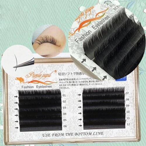 YioWio Makeup 0.15 Air Flat Hair Eye Lashes Extension Eyelash Bundles Individual Tapered Style False Eyelash Extension Supplies